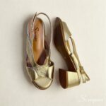 Sandália Feminina Salto Bloco 145.160 - Ouro - Imagem 5