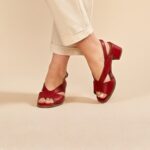 Sandália Feminina Salto Bloco 145.160 - Vermelha - Imagem 2