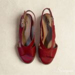 Sandália Feminina Salto Bloco 145.160 - Vermelha - Imagem 9