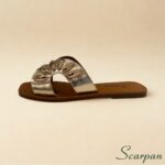 Sandália Feminina Rasteira em Couro Scarpan – conforto e elegância