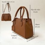 Bolsa de Couro Feminina Safira  - Caramelo - Imagem 3
