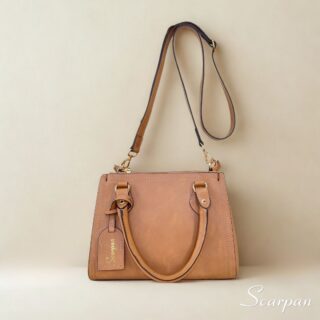 Bolsa de Couro Feminina Safira  - Caramelo Estonado