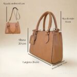 Bolsa de Couro Feminina Safira - Caramelo Estonado - Imagem 3