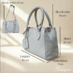 Bolsa de Couro Feminina Safira  - Off White - Imagem 6