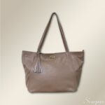 Bolsa Sacola de Couro Feminina Isabel  - Nude - Imagem 4