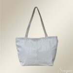 Bolsa Sacola de Couro Feminina Isabel  - Off White - Imagem 6