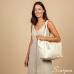 Bolsa Sacola de Couro Feminina Isabel  - Off White
