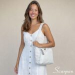 Bolsa Sacola de Couro Feminina Isabel  - Off White - Imagem 4