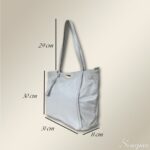 Bolsa Sacola de Couro Feminina Isabel  - Off White - Imagem 7