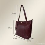 Bolsa Sacola de Couro Feminina Isabel  - Pinhão - Imagem 4