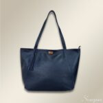 Bolsa Sacola de Couro Feminina Isabel  - Marinho - Imagem 3