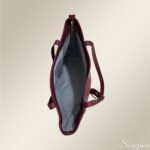 Bolsa Sacola de Couro Feminina Isabel  - Vinho - Imagem 7