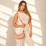 Bolsa de Couro Bella - Rosê - Imagem 3