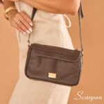 Bolsa Feminina Transversal de Couro Yasmin  - Café - Imagem 2