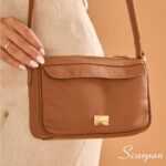 Bolsa Feminina Transversal de Couro Yasmin  - Caramelo - Imagem 2