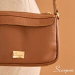 Bolsa Feminina Transversal de Couro Yasmin  - Caramelo - Imagem 4