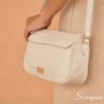 Bolsa Feminina Transversal de Couro Yasmin  - Off - Imagem 2