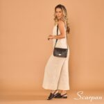 Bolsa Feminina Transversal de Couro Yasmin  - Preta - Imagem 5