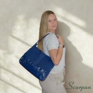 Bolsa de Couro Feminina Transversal Marinho, modelo bolsa Julia