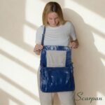 Bolsa de Couro Feminina Transversal Julia - Marinho - Imagem 3