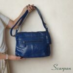 Bolsa de Couro Feminina Transversal Julia - Marinho - Imagem 4