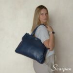 Bolsa de Couro Feminina Camila - Marinho - Imagem 2