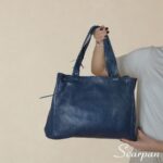 Bolsa de Couro Feminina Camila - Marinho - Imagem 4