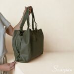 Bolsa de Couro Feminnia Camila - Verde - Imagem 3