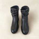 Bota Feminina de Couro Preto - 1281 - Imagem 7