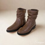 Bota Feminina de Couro Whisky - 1281 - Imagem 3