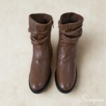 Bota Feminina de Couro Whisky - 1281 - Imagem 7