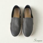 Tênis Slip On de Couro Cinza Escuro - 153.092 - Imagem 6