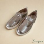 Tenis Vazado em Couro Prata Velha - 3003 - Imagem 3