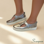 Tenis Vazado em Couro Prata Velha - 3003 - Imagem 5