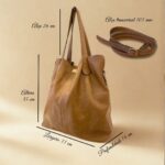 Bolsa Transversal Tote em Couro Maia - Caramelo - Imagem 5