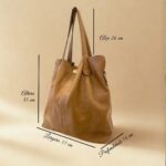 Bolsa Transversal Tote em Couro Maia - Caramelo - Imagem 5