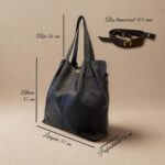 Bolsa Transversal Tote em Couro Maia - Preta - Imagem 6