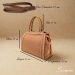 Bolsa Feminina Transversal de Couro Raika  - Caramelo - Imagem 7