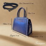 Bolsa Feminina Transversal de Couro Raika  - Marinho - Imagem 8