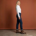 Bota Feminina de Couro Tan - 852 - Imagem 6