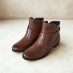 Bota Feminina de Couro Tan - 852 - Imagem 3
