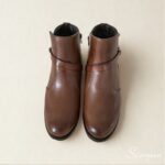 Bota Feminina de Couro Tan - 852 - Imagem 4