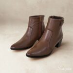 Bota Feminina de Couro Whisky - DN1276 - Imagem 7
