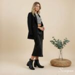 Bota Feminina de Couro Preto - DN1276 - Imagem 4