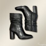 Bota Feminina de Couro Bico Fino e salto alto Preto - 990 - Imagem 9