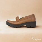 Mocassim Tratorado de Couro Caramelo/Off - 152.094 - Imagem 2