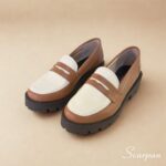 Mocassim Tratorado de Couro Caramelo/Off - 152.094 - Imagem 3