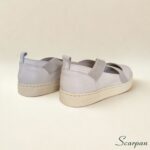 Tenis Sapatilha com elastico em Couro Off White - 3011 - Imagem 4