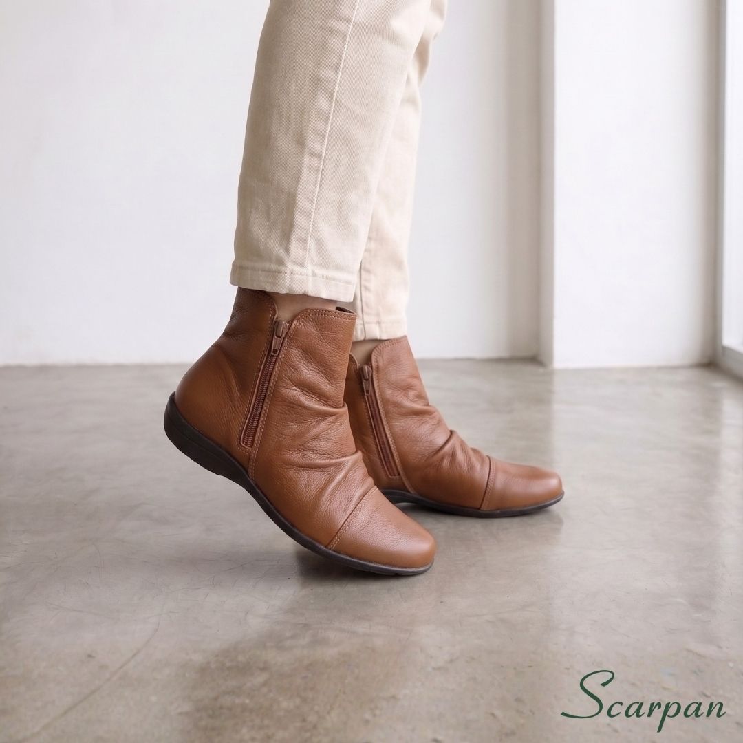 Bota Feminina em Couro Caramelo – Maya